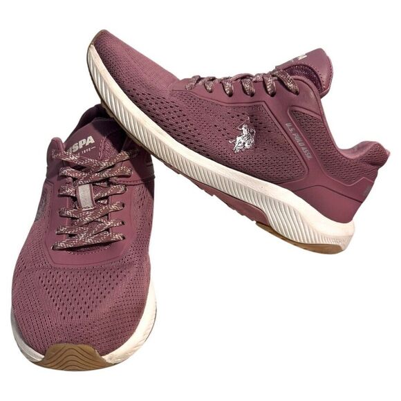 US Polo ASSN Woman's Running‎ Hiking Shoes Sneakers burgundy Size 6.5W - Picture 3 of 7